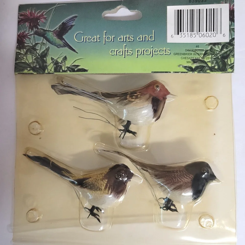 Birds of a Feather Craft Lot 11 Cardinals & Sparrows/4 Butterflies Floral Decor